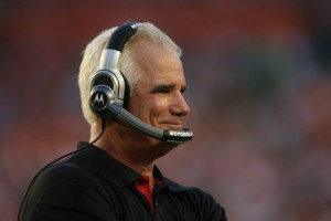 Mike Smith, thinking about kicking or punting.