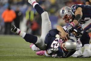 Miller had two sacks against Brady.