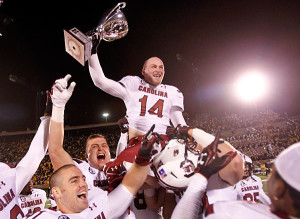 Shaw helped USC win the Battle of The Columbias Trophy. Yes, that is a real thing.