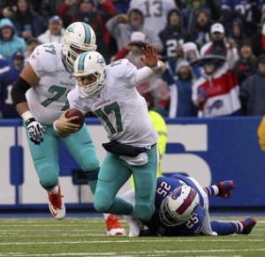 Tannehill escapes the numbers, if not the pass rush