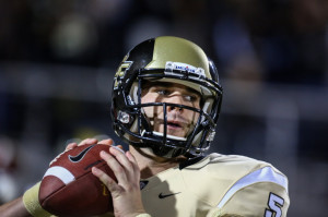 A rare shot of Blake Bortles in a two-tone helmet.