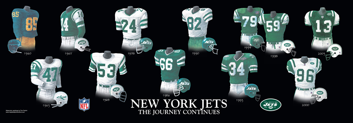 jets jerseys through the years